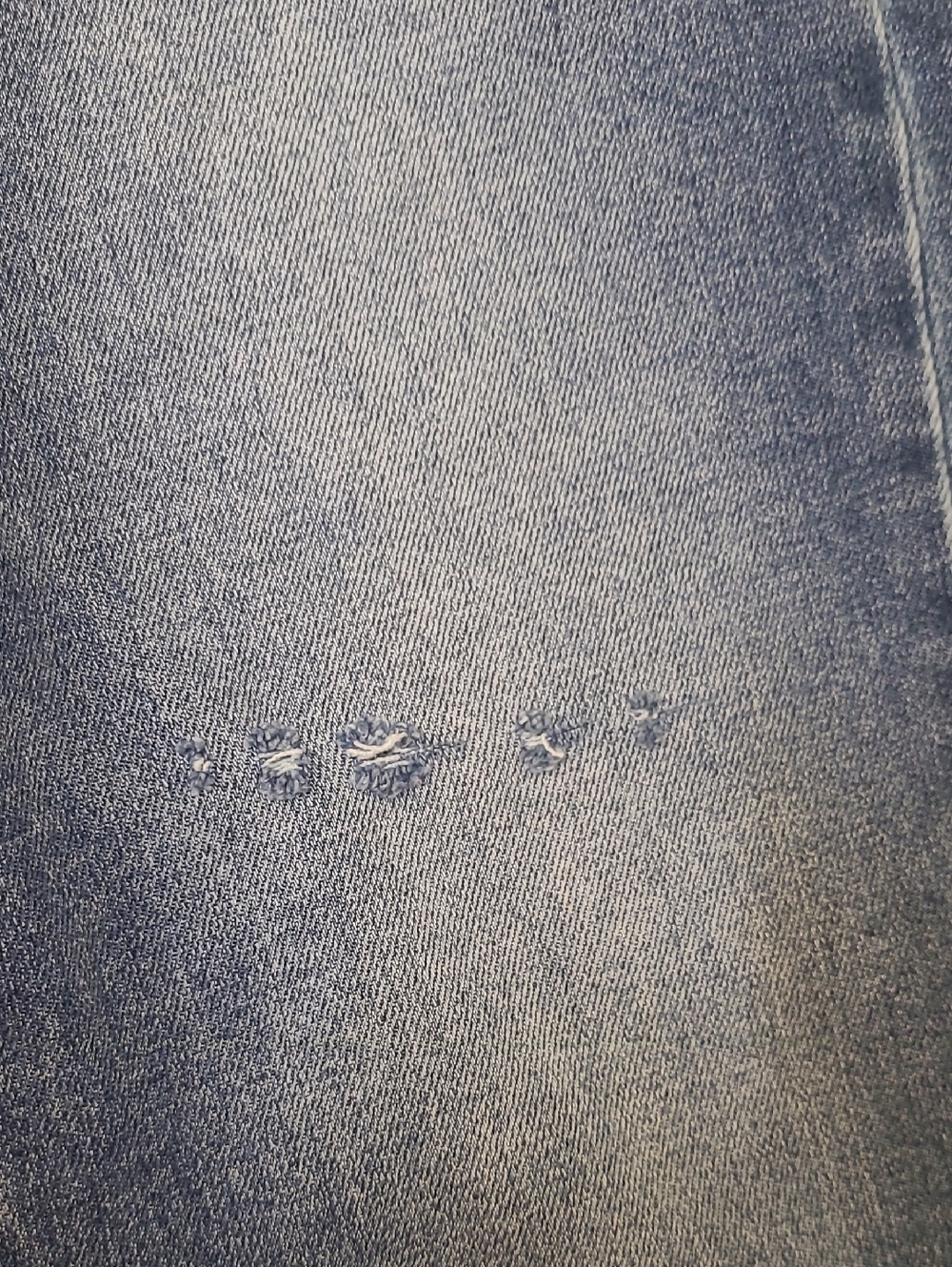 RISEN Straight Leg High-Rise Jeans in Distressed Blue61%cotton used good.9/29. - Picture 4 of 15